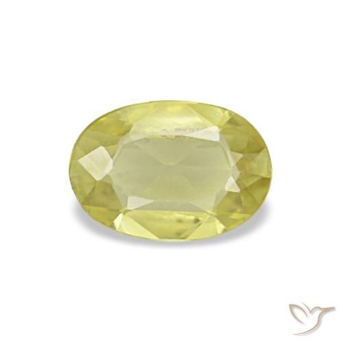 0.45ct 옐로우 사파이어, 오벌, VVS-VS
