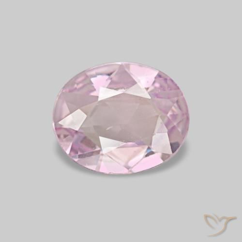 0.53캐럿 천연 라이트 핑크 사파이어, 타원형 컷, 5.8×4.8 mm, VVS-VS