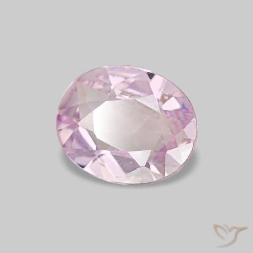 0.53캐럿 천연 라이트 핑크 사파이어, 타원형 컷, 5.8×4.8 mm, VVS-VS