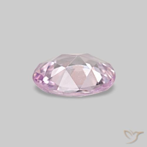 0.53캐럿 천연 라이트 핑크 사파이어, 타원형 컷, 5.8×4.8 mm, VVS-VS