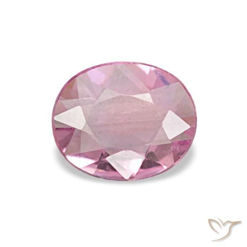 0.50캐럿 천연 핫핑크 사파이어, 타원형 컷, 6.1×5 mm, VVS-VS