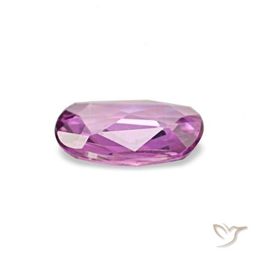 0.44캐럿 천연 Medium Light-Purple 사파이어, 타원형 컷, 6.1×4.8 mm, VVS