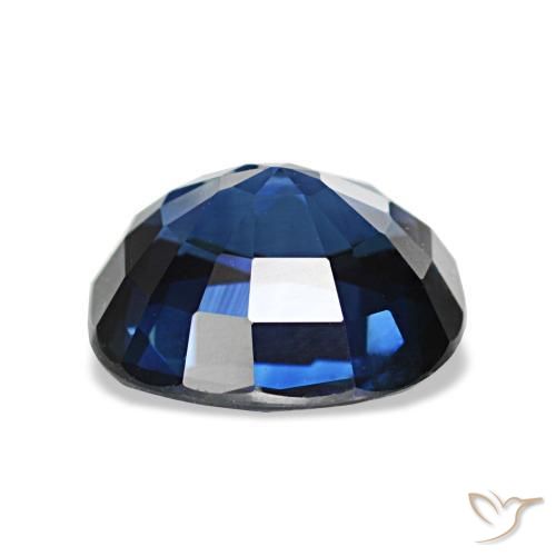 2.25캐럿 천연 트와일라잇 블루 사파이어, 쿠션 컷, 8×7.3 mm, VS