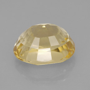 5.28캐럿 천연 옐로우 스카폴라이트, 타원형 컷, 12.3×9.7 mm, VS