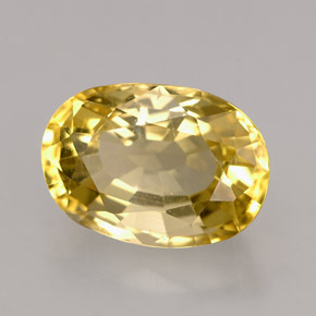 3.48캐럿 천연 옐로우 스카폴라이트, 타원형 컷, 11.5×8.2 mm, VVS-VS