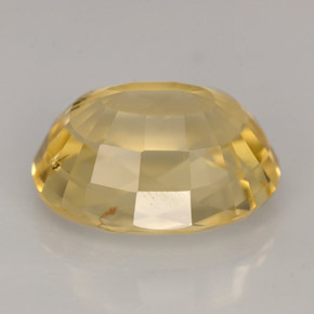 5.95캐럿 천연 옐로우 스카폴라이트, 타원형 컷, 13.4×10.5 mm, VS