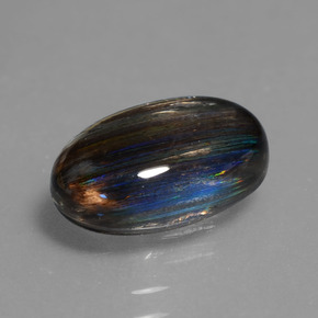 3.89캐럿 천연 레인보우 컬러 스카폴라이트, 타원형 컷, 12.1×8 mm, 투명한