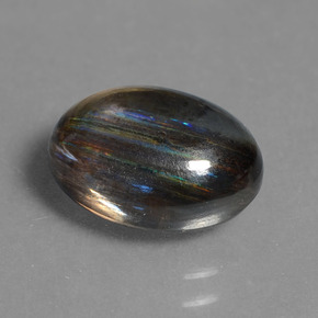 3.85캐럿 천연 레인보우 컬러 스카폴라이트, 타원형 컷, 11.2×8.3 mm, 투명한