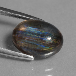 3.85캐럿 천연 레인보우 컬러 스카폴라이트, 타원형 컷, 11.2×8.3 mm, 투명한