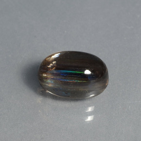 3.70캐럿 천연 레인보우 컬러 스카폴라이트, 타원형 컷, 10.8×7.5 mm, 투명한