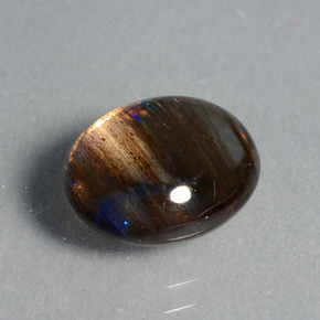 4.21캐럿 천연 레인보우 컬러 스카폴라이트, 타원형 컷, 11.6×10 mm, 투명한