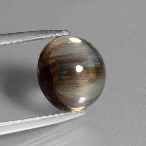2.72캐럿 천연 레인보우 컬러 스카폴라이트, 타원형 컷, 9.2×8.6 mm, 투명한