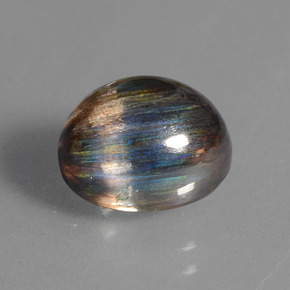 4.52캐럿 천연 레인보우 컬러 스카폴라이트, 타원형 컷, 10.4×8.4 mm, 투명한