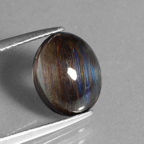 2.54캐럿 천연 무지개 색깔 스카폴라이트, 타원형 컷, 투명한