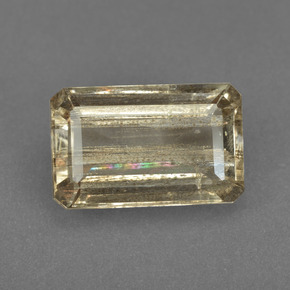 6.56캐럿 천연 레인보우 컬러 스카폴라이트, 에메랄드 컷, 14.8×9.4 mm, 투명한