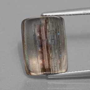 10.40캐럿 천연 레인보우 컬러 스카폴라이트, 쿠션 컷, 15.2×11.5 mm, 투명한