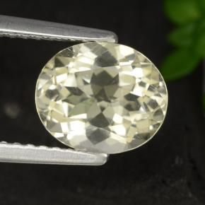 1.69캐럿 천연 옐로우 스카폴라이트, 타원형 컷, 8.6×7.2 mm, VS