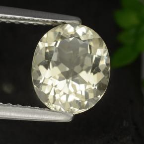 1.69캐럿 천연 옐로우 스카폴라이트, 타원형 컷, 8.6×7.2 mm, VS