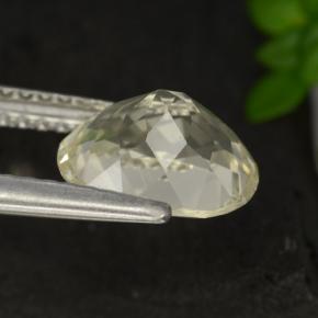 1.69캐럿 천연 옐로우 스카폴라이트, 타원형 컷, 8.6×7.2 mm, VS