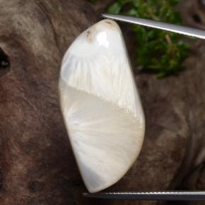 28.06캐럿 천연 화이트 스콜레사이트, 멋진 모양, 불투명체