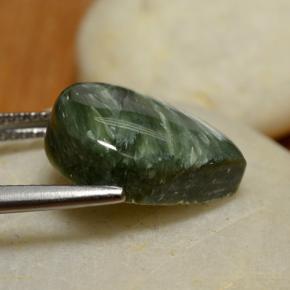 7.98캐럿 천연 그린 세라피나이트, 배 모양, 15.9×12 mm, 불투명체