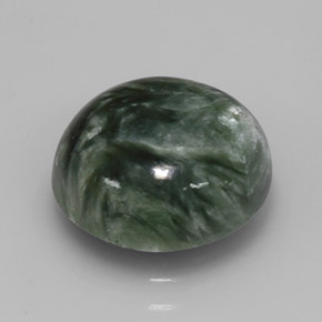 4.92캐럿 천연 그린 세라피나이트, 라운드 컷, 11.90 mm, 불투명체