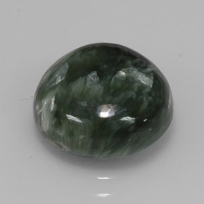 5.02캐럿 천연 그린 세라피나이트, 라운드 컷, 11.98 mm, 불투명체
