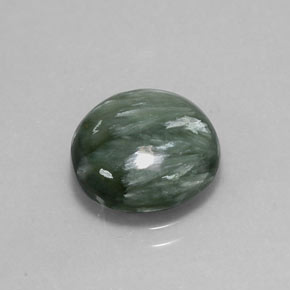 4.56캐럿 천연 그린 세라피나이트, 라운드 컷, 11.91 mm, 불투명체