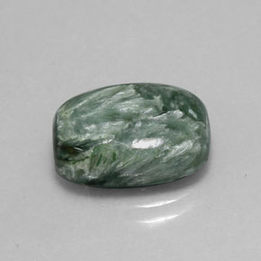 5.41캐럿 천연 그린 세라피나이트, 쿠션 컷, 14×9.8 mm, 불투명체