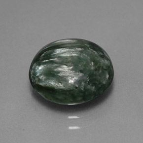 4.24캐럿 천연 그린 세라피나이트, 라운드 컷, 11.61 mm, 불투명체