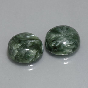 캐럿 천연 그린 세라피나이트 보석, 라운드 컷, 12.04 mm, 불투명체