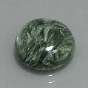 4.60캐럿 천연 그린 세라피나이트, 라운드 컷, 11.96 mm, 불투명체