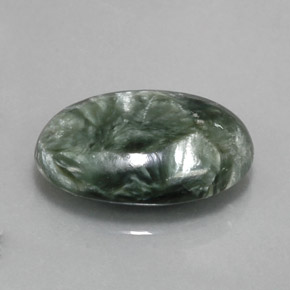 8.27캐럿 천연 그린 세라피나이트, 타원형 컷, 18×12.8 mm, 불투명체