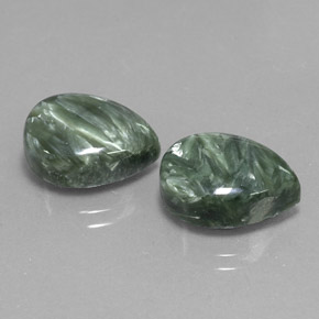 캐럿 천연 그린 세라피나이트 보석, 배 모양, 13.9×10 mm, 불투명체