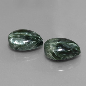 캐럿 천연 그린 세라피나이트 보석, 배 모양, 14.1×10 mm, 불투명체