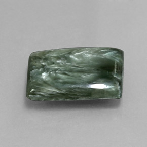 6.56캐럿 천연 그린 세라피나이트, 바게트, 15.6×11.4 mm, 불투명체