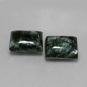 캐럿 천연 그린 세라피나이트 보석, 바게트, 13.5×9.8 mm, 불투명체