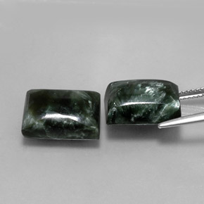 캐럿 천연 그린 세라피나이트 보석, 바게트, 13.5×9.8 mm, 불투명체