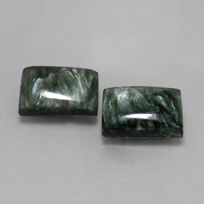 캐럿 천연 그린 세라피나이트 보석, 바게트, 13.9×10.1 mm, 불투명체