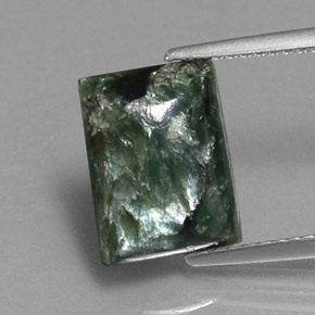 3.31캐럿 천연 그린 세라피나이트, 바게트, 11.5×8.7 mm, 불투명체