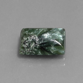3.68캐럿 천연 그린 세라피나이트, 바게트, 11.8×8.3 mm, 불투명체