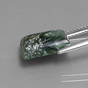 3.68캐럿 천연 그린 세라피나이트, 바게트, 11.8×8.3 mm, 불투명체