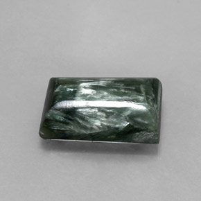 5.60캐럿 천연 그린 세라피나이트, 바게트, 13.6×9.1 mm, 불투명체