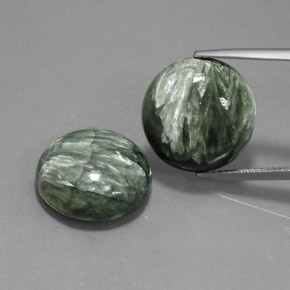 캐럿 천연 그린 세라피나이트 보석, 라운드 컷, 15.99 mm, 불투명체