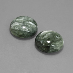 캐럿 천연 그린 세라피나이트 보석, 라운드 컷, 15.99 mm, 불투명체