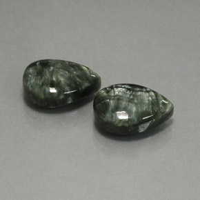 캐럿 천연 그린 세라피나이트 보석, 배 모양, 13.9×10 mm, 불투명체