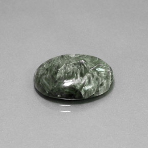 8.99캐럿 천연 그린 세라피나이트, 타원형 컷, 19.2×14.8 mm, 불투명체