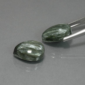 캐럿 천연 그린 세라피나이트 보석, 배 모양, 13.7×9.7 mm, 불투명체