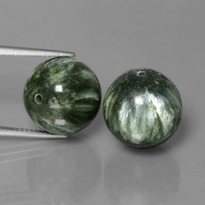 캐럿 천연 그린 세라피나이트 보석, 구형 / 볼, 14.32 mm, 불투명체