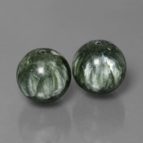 캐럿 천연 그린 세라피나이트 보석, 구형 / 볼, 14.32 mm, 불투명체
